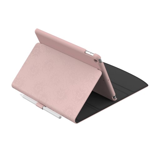 iPad 10.2”蜀葵壓花保護殼-粉色