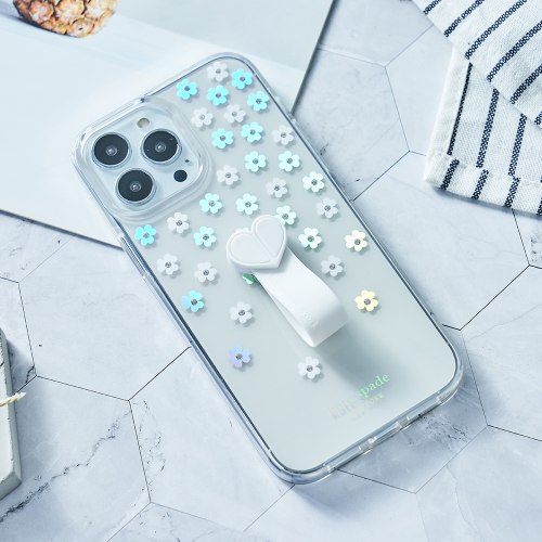 Kate Spade 手機指環-粉/白
