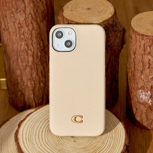 iPhone 14系列 保護殼 粉白經典大C
