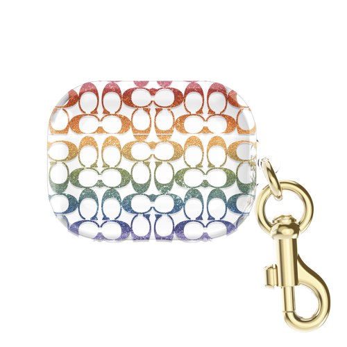 【COACH】AirPods Pro 精品保護套-經典大C漸層彩虹