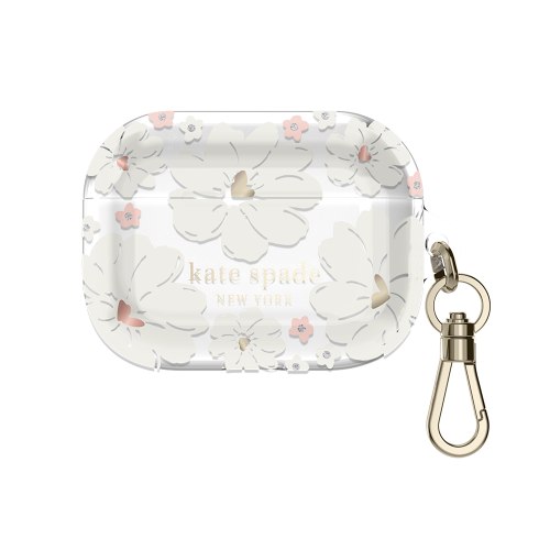 【kate spade】AirPods Pro (第 2 代) 保護殼套 純白牡丹