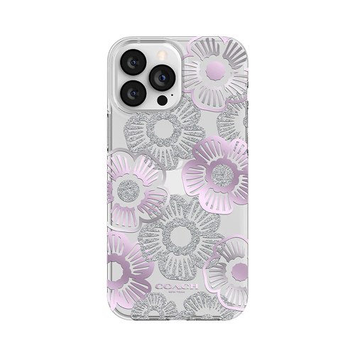 iPhone 14系列 保護殼 紫色茶花