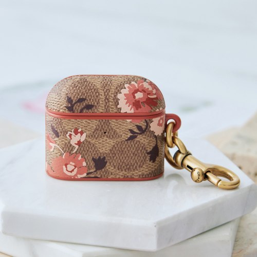 【COACH】AirPods 3 精品保護套 經典玫瑰