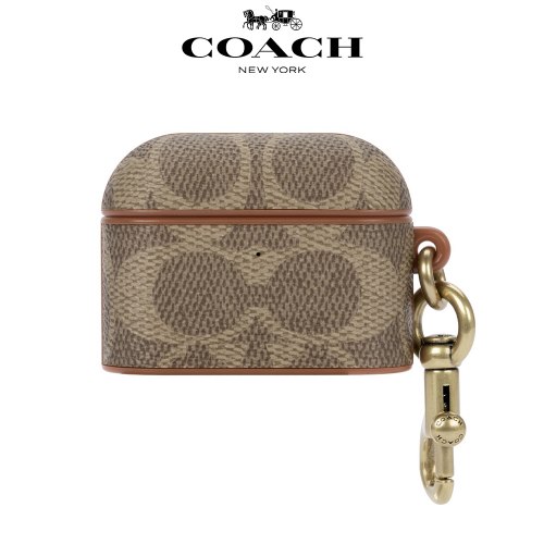 【COACH】AirPods Pro 2 精品保護套 經典棕