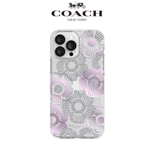 iPhone 14系列 保護殼 紫色茶花