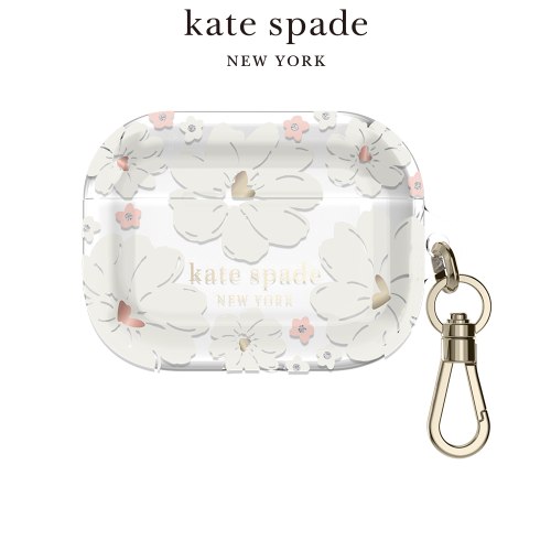 【kate spade】AirPods Pro (第 2 代) 保護殼套 純白牡丹