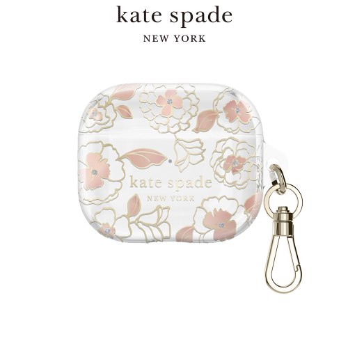 【kate spade】AirPods 3 精品保護套 金色年華